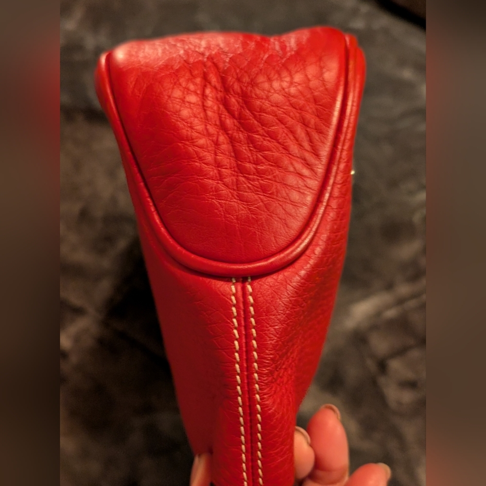 Dooney & Bourke Red Leather Shoulder Crossbody Bag In Good Preowned Condition! - Picture 5 of 12